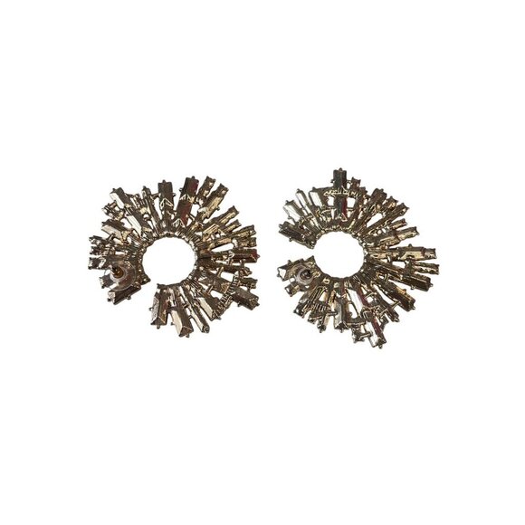 Earrings Rainbow Sparkling Flower Burst Studs Geometric Boho Jewelry - Picture 4 of 4